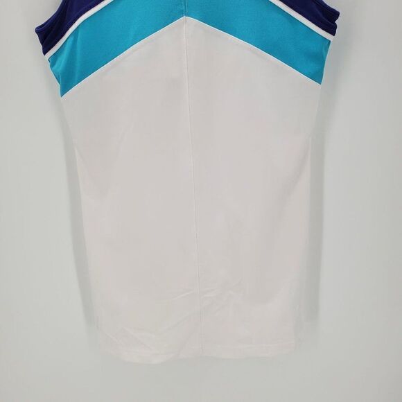 Vintage Prince Womens Tennis Dress Mini V Neck Line Sleeveless Blue White Size M - Picture 3 of 7